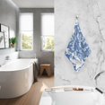 thumbnail image 2 of Yayeee 100% Cotton Hand Towels for Bathroom 16" x 28" Soft Absorbent Kitchen Towel, Blue Garden Pattern, 2 of 7