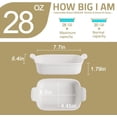 thumbnail image 6 of SWEEJAR Ceramic Small Baking Dish, 28 Oz Rectangular Lasagna Pan, Casserole Dish for Cooking, Cake,7.6 x 5.7 x 2 inch,Yellow, 6 of 6