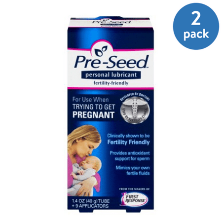 (2 Pack) Pre-Seed Fertility Friendly Water Based Lubricant - 1.4 (Best Lubricant During Pregnancy)