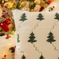 thumbnail image 4 of Christmas Tree Embroidered Throw Pillows Set of 2 Packs, Winter Soft Fluffy Christmas Decorative Throw Pillow Covers Decor for Home Sofa Couch Bed Room, 4 of 6
