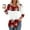 White, variant on LHVUOA Christmas Tunics for Women Dressy Casual Blouses Pleated Scooped Neck Tunic Tops Christmas Print Plus Size Tees