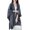 Dark Grey, variant on PIKADINGNIS Women's Color Block Shawl Wrap Ruana Oversized Cardigan Sweater Winter Soft Open Front Poncho Cape Buckle Plaid Pashminas
