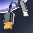 thumbnail image 1 of Type C to XT60 Charging Cable, PD 100W Charging USB C to XT60 FemaleCord, Universal Fast Charging Premium Wire, Compact and Portable, for Tool Kitrc M7 M6 M6D M8S, 1 of 7