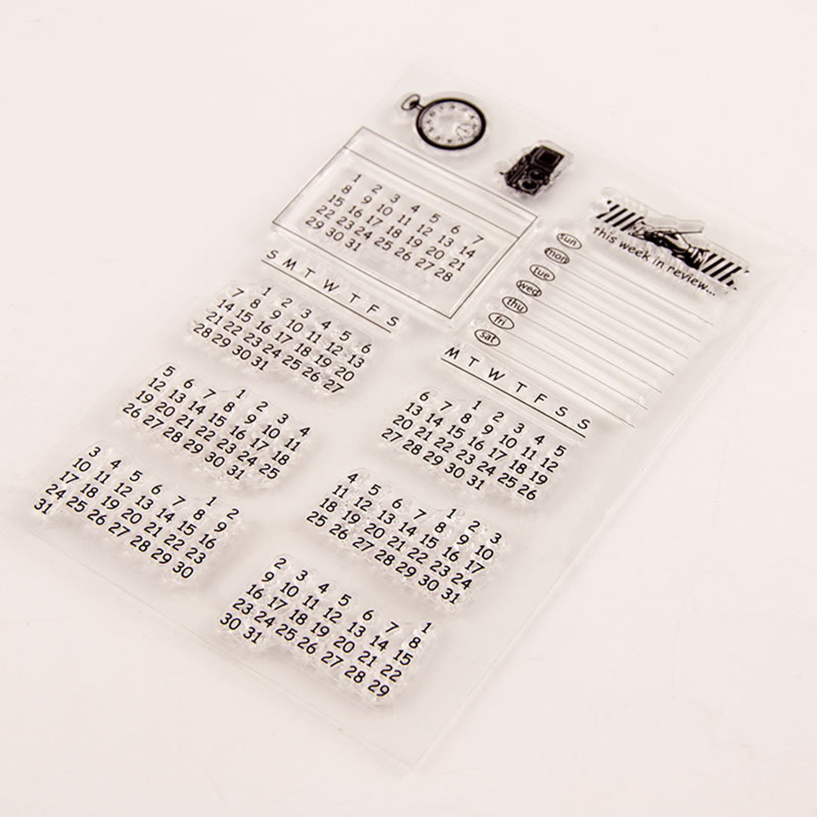 Farfi Clear Stamp DIY Exquisite TPR Practical Perpetual Calendar