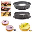 thumbnail image 1 of 8 Pcs Moule à Gâteau Perforé Forme Ronde Mousse Cercle Anneau, Cercle, 1 of 1