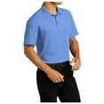 thumbnail image 4 of Yellow Rooster Mens Short Sleeve SuperPro React Male Polo Shirt Ultramarine Blue 2XL, 4 of 7