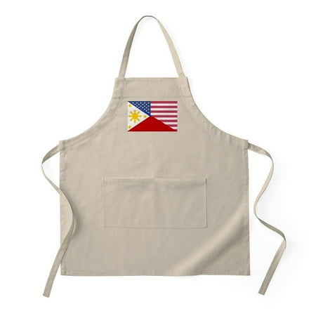 

CafePress - Half Philippines Half American Flag - Kitchen Apron with Pockets Grilling Apron Baking Apron
