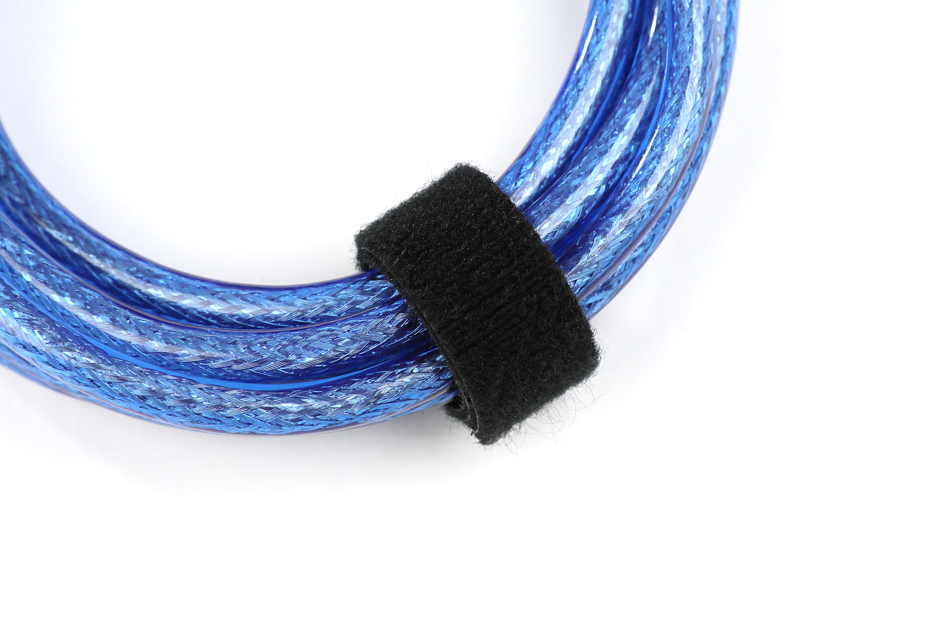 Hyper Tough 4IN and 8IN Hook & Loop Straps, Black, 20 Count