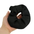thumbnail image 3 of Unique Bargains 1 Pc Hair Elastics Satin Hair Ties Black, 3 of 5