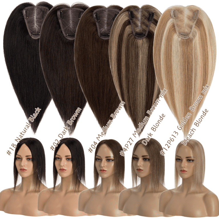 Benehair 100% Remy Human Hair Topper Clip In Top Lace Base  display picture 2