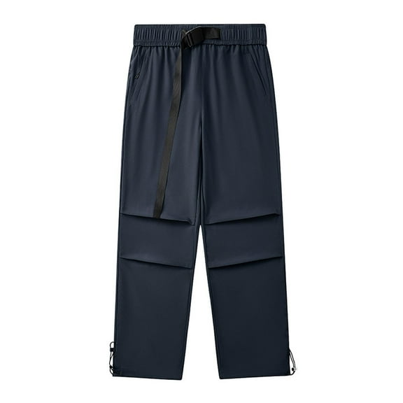 Men Casual Baggy Cargo Pants Fashion Plus Size Elastic Waist Street Y2K Trousers Flat Pocket Parachute Long Pant