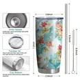 thumbnail image 6 of 20 Oz Pioneer Flower Coffee Tumbler Double Wall Insulated Stainless Steel Water Bottle | Metal Reusable Thermoses Flask with Cup Cap | Leak & Sweat Proof with Anti-Dust Lid, 6 of 7
