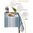 thumbnail image 3 of Blue Ombre Stripe Tablecloth Rectangle Table Cloths 54x108, Waterproof Outdoor Table Cloth Covers Decorative Table Protector, Farmhouse Simple Striped Washable Table Cover for Kitchen Dinning Party, 3 of 8