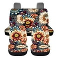 thumbnail image 7 of Pzuqiu Boho Colorful Flower Full Set Universal Seat Covers for Cars Lightweight Automotive Cover Accessories Decor Accessories Washable Easy to Install for Cars Truck Universal Fit Set, Colorful, 7 of 7