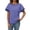 Purple, variant on Women's Going Out Striped Knit T Shirt Short Sleeve Round Neck Casual Stretchy Everyday Spring Top