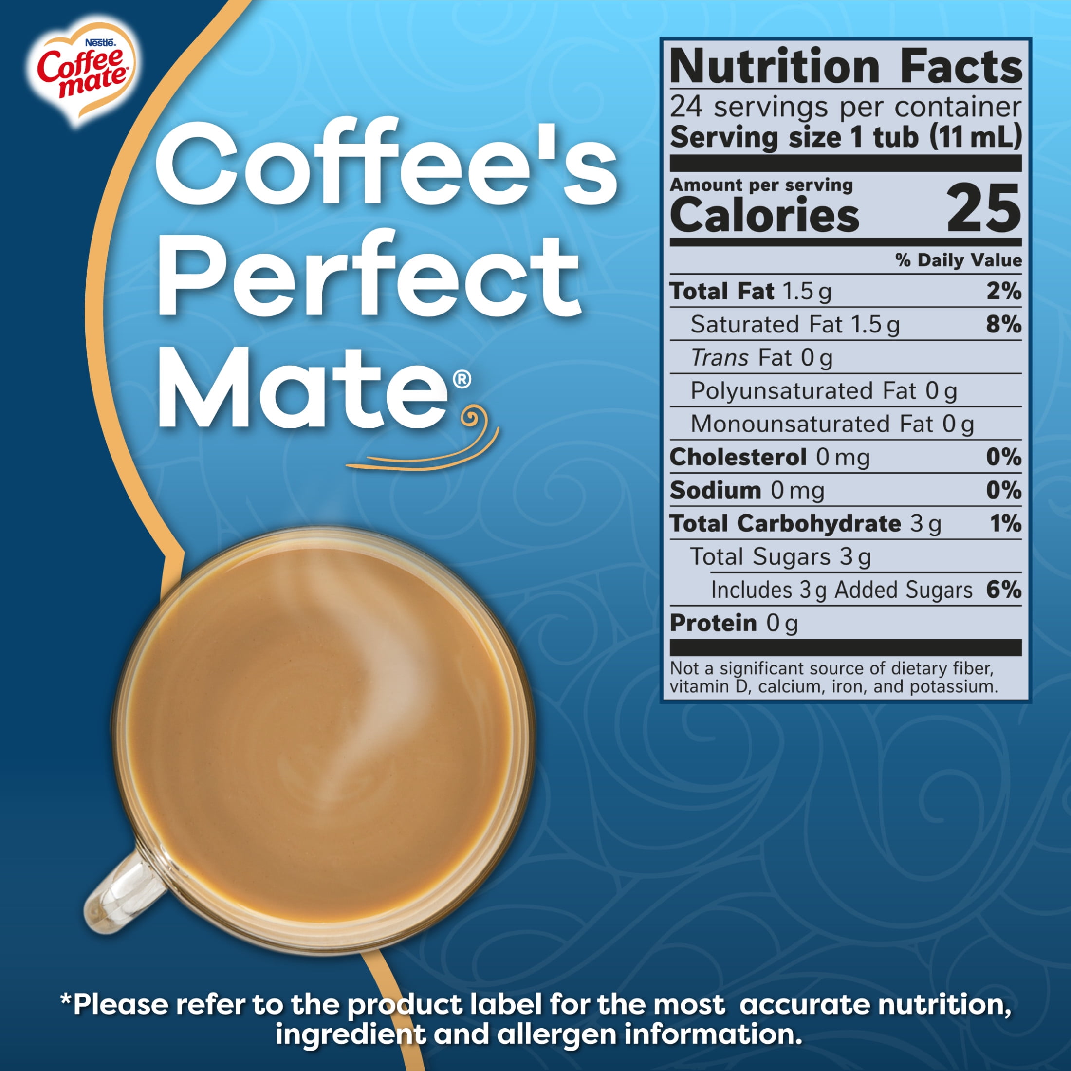 (4 pack) Coffee mate French Vanilla Liquid Coffee Creamer Singles, 9 fl oz, 24 Count
