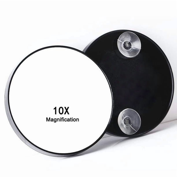 Espejo de baño con aumento de 5X/10X, espejo de maquillaje de belleza, espejo cosmético redondo con ventosas para maquillaje y afeitado.
