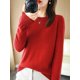 thumbnail image 5 of Autumn Winter Women Wool Sweater O-neck Long Sleeve Pullover Basic Casual Loose Style Famale Clothing Merino Wool Knitwear Tops, 5 of 5