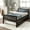 Espresso, variant on Twin Bed with Trundle, Wooden Platform Bed Frame with Headboard and Footboard for Bedroom Small Living Space, Wood Slat Support, No Box Spring Needed, White