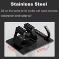 thumbnail image 2 of Wall Mounted Broom Holder, 5 Pieces Adhesive Wall Mounted Broom Holder with Position and Hook, Wall Mounted Broom Holder Storage Wall Mounted Broom Holder without Drilling for Kitchen Bathroom Garden, 2 of 5