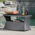 thumbnail image 2 of Noble House Berkeley Outdoor Wicker Side Table in Multibrown, 2 of 5