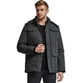 thumbnail image 2 of Ampake Men's Winter Coat Warm Puffer Jacket with Hood Thicken Coat Gray S, 2 of 7