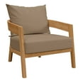 thumbnail image 5 of Modway Brisbane 3-Piece Teak Wood Outdoor Patio Set in Natural Light Brown, 5 of 10