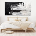 thumbnail image 2 of Oversized black and white canvas painting, black minimalist canvas wall art, 3D grey wall decor, modern living room art,(122*244cm)48*96 Inches,Unstretched,Frameless, 2 of 4
