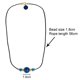 thumbnail image 2 of Collares estilo meditación, collar de cadena de cuentas de aleación con cuentas de vidrio estrellado, gargantilla de protección de la suerte, 2 of 5