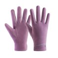 thumbnail image 1 of Aayomet Ladies Autumn Winter Comfortable Flip Cover Plus Velvet Windproof and Cold Proof Warm Riding and Driving Touchscreen Gloves Ski Gloves Mittens Men,Purple One Size, 1 of 4