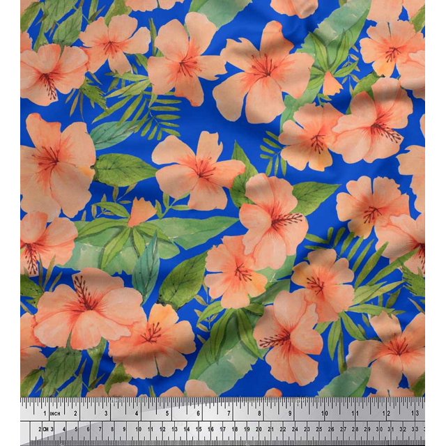 Feuilles de Canard de Coton Pomme & Tissu Imprimé Floral 1 Yard 42 Inch Wide