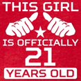 thumbnail image 3 of CafePress - This Girl Is Officially 21 Years Old T Shirt - Womens Football Shirt, 3 of 4
