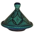thumbnail image 2 of Moroccan Handmade Serving Tagine Exquisite Ceramic With colors Original 8 inches Across, 2 of 4