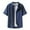 Blue, variant on Mens Short Sleeve Button Down Shirts Classic Stretch Soft Shirts Regular Fit Comfortable Summer Clothing Grey Size M