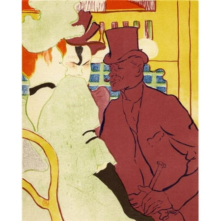 Posterazzi DPI1856579LARGE Langlais Au Moulin Rouge 1892 Coloured Lithograph by Henri Marie Raymond De Toulouse-Lautrec Monfa 1864-1901 French Painting Poster Print, Large - 26 x