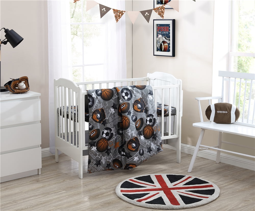 football baby bedding crib set