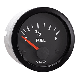 Use with 240-33 Ohm Sender VDO Vision Black Fuel Gauge 12V