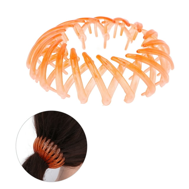 Pince à Cheveux Rétractable, Porte-Queue de Cheval avec Dents pour Femmes et Filles, Accessoires de Cheveux à la Mode pour Rendez-Vous, Rassemblement, en Plastique, Résine