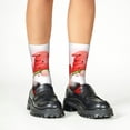 thumbnail image 4 of Zufioo Watermelon Gnome Print Children's Mid-tube Socks, Contrast Color High Elastic Sports Socks - Sweat-absorbent, Warm, Suitable for Children Aged 6-10, 4 of 5