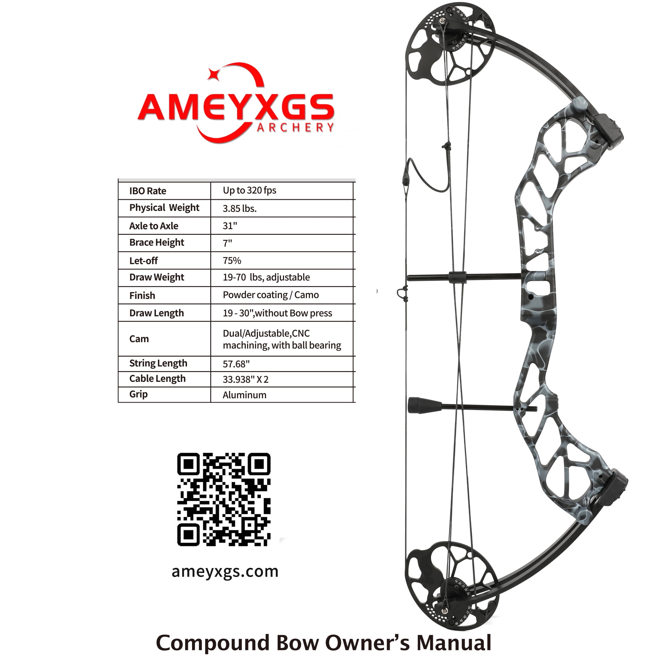 AMEYXGS Archery E8 Compound Bow Hunting Target Kit