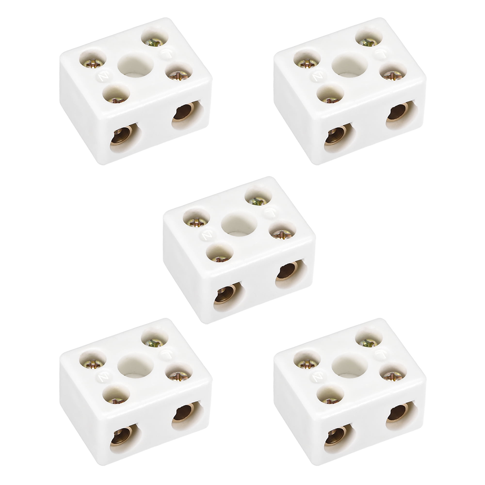 2 Way Ceramics Terminal Blocks High Temp Porcelain Connectors 39x31 ...