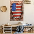 thumbnail image 2 of Rustic Decor American USA Flag Wall Hanging Tapestry, Fourth of July Independence Day vintage brick wall look architecture backdrop, Bedroom Living Room Dorm Accessories, 60 X 80 Inches, by Ambesonne, 2 of 5