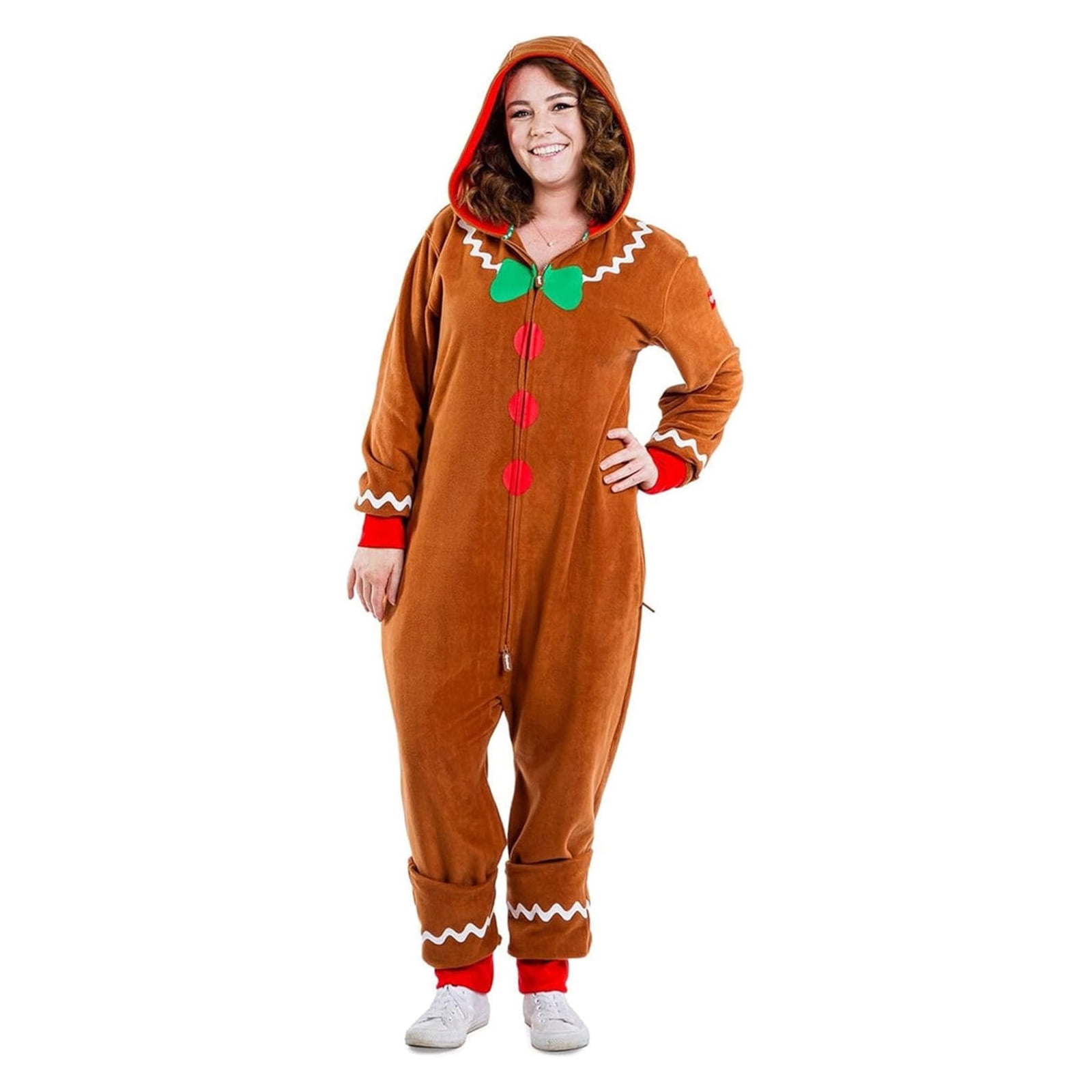 Gingerbread Pajamas Family Matching Onesie Holiday Homewear Sleepwear for Adults Halloween Christmas