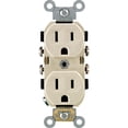 thumbnail image 1 of Enchufe eléctrico Leviton S01-0BR15-OIS, receptáculo dúplex marfil, 1 of 4