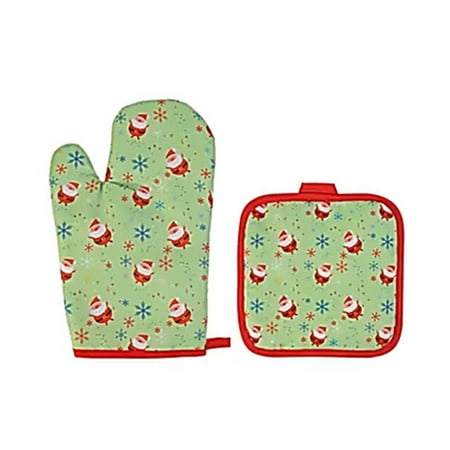 

Sofullue Kitchen Potholders Pad & Stove Oven Gloves Set Mitts Heat Resistant Thermal Anti-heat Take Hot Pot Cooking Baking Gloves