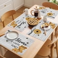 thumbnail image 5 of Summber Bee Placemats Set&nbsp;of&nbsp;6 Home Honey Letter Retro Wood Grain Texture Heat Insulation Washable Place Mats, Non-Slip Table Mats for Dining Table Party Kitchen Decor,13x19 Inch, 5 of 9