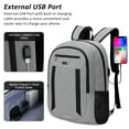 thumbnail image 4 of MAXTOP Ergonomic Multipurpose Durable Polyester 16 inch Laptop Bag with USB Charging Port, Gray, 4 of 6