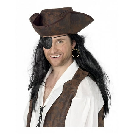 Pirate Eyepatch and Earring Adult Costume Accessory Kit