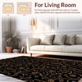 thumbnail image 2 of ODIKA 3'x5' Machine Washable Non-Slip Area Rug, Artful Pet Friendly Design with Graceful Flora and Feline Touches High Traffic Rug, Black, 310361, 2 of 7