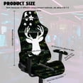 thumbnail image 6 of Pzuqiu Camo Flag Deer Computer Game Chair Cover Anti-Slip Racing Computer Chair Slipcover Set Easy Installation Office Chairs Protector for Gaming Room Office Home Decor, 6 of 7